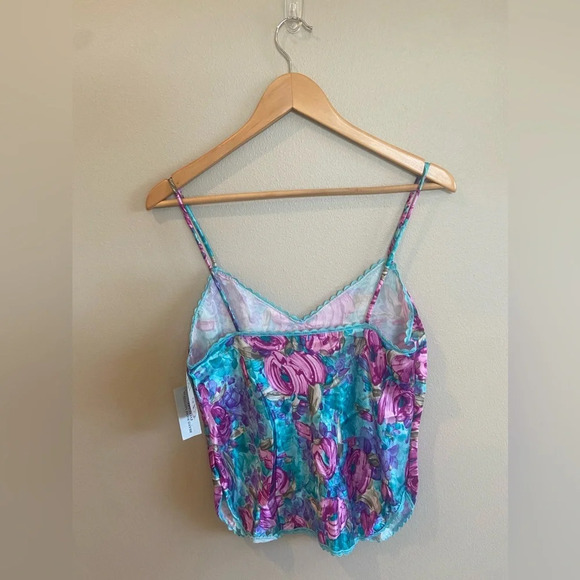 MYONNE Vintage 80s 90s Lingerie Set Purple Floral Design NWT Size Medium US Made - Picture 3 of 15